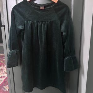 Tea Collection Green Velvet Dress